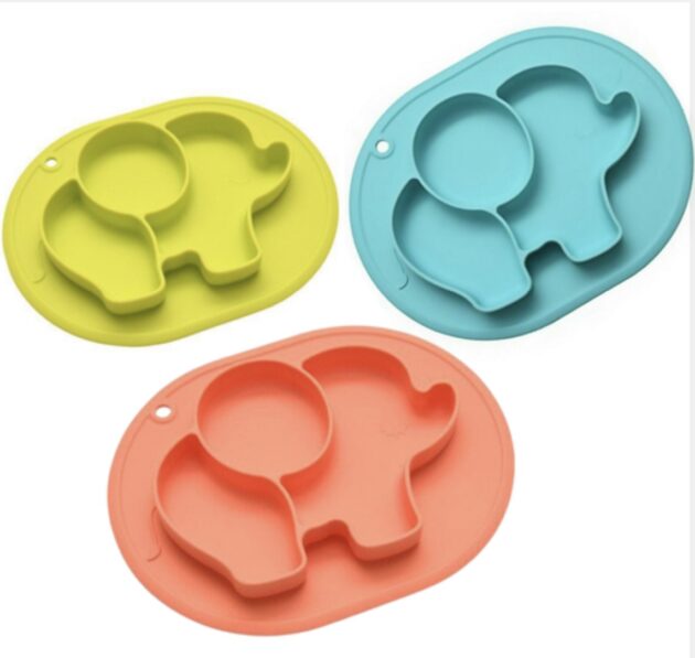PLATO SILICONA ELEFANTE LIBRE DE BPA